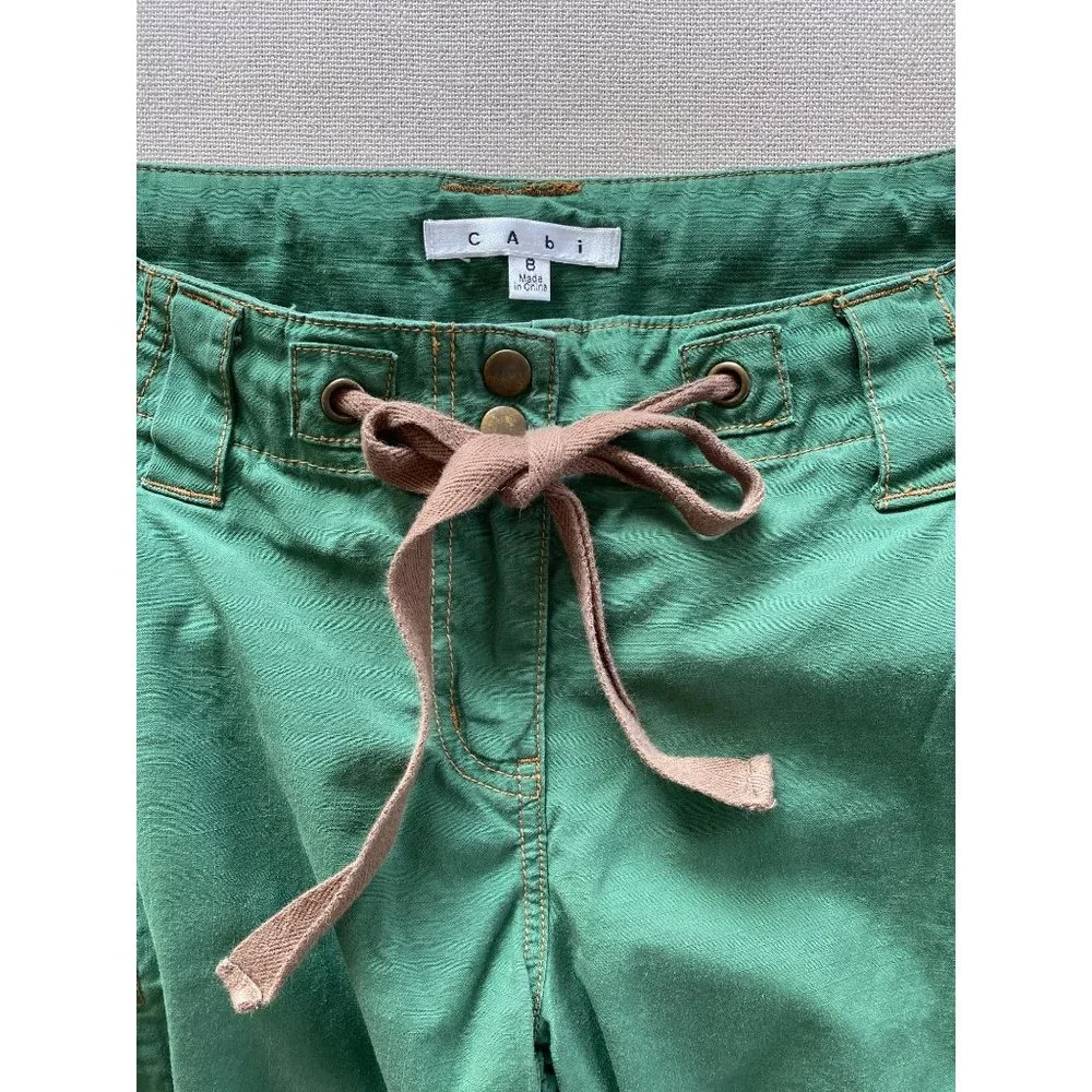 Cabi Women's 8 Green Cargo Bermuda Shorts 34x11” Style #342 - Picture 7 of 11
